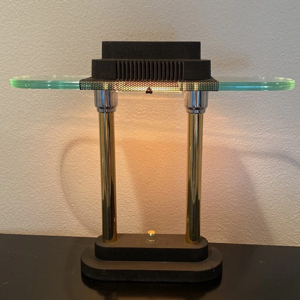 1980s Robert Sonneman style Table Lamp halogen bulb with dimmer switch